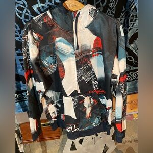 Oakley Abstract GraffitiGraphic Zip-Up Hoodie